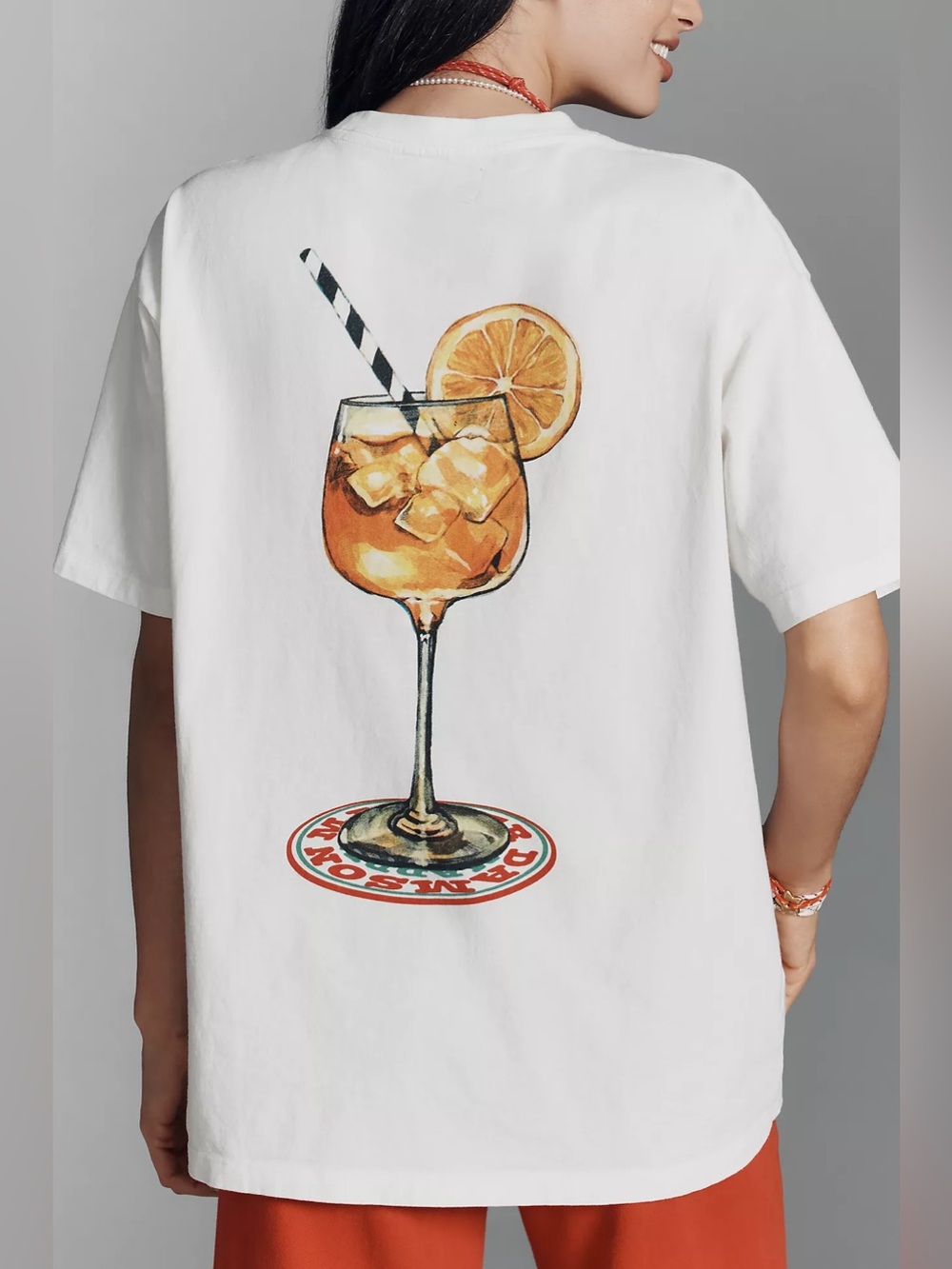 DAMSON MADDER Spritz Boyfriend Graphic Tee L